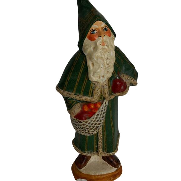 Vintage 1990 Vaillancourt Santa Claus Father Christmas Folk Art 9" READ - Picture 1 of 11